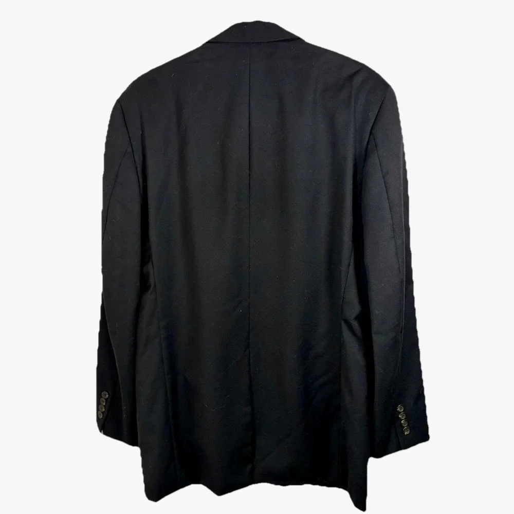 Ralph Lauren Blazer‎ Sport Coat Jacket Men 40L Black 100% Wool 2-Button Classic